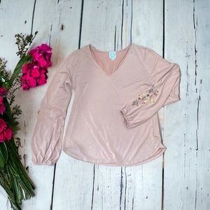 Francesca’s Blue Rain Brand Blouse